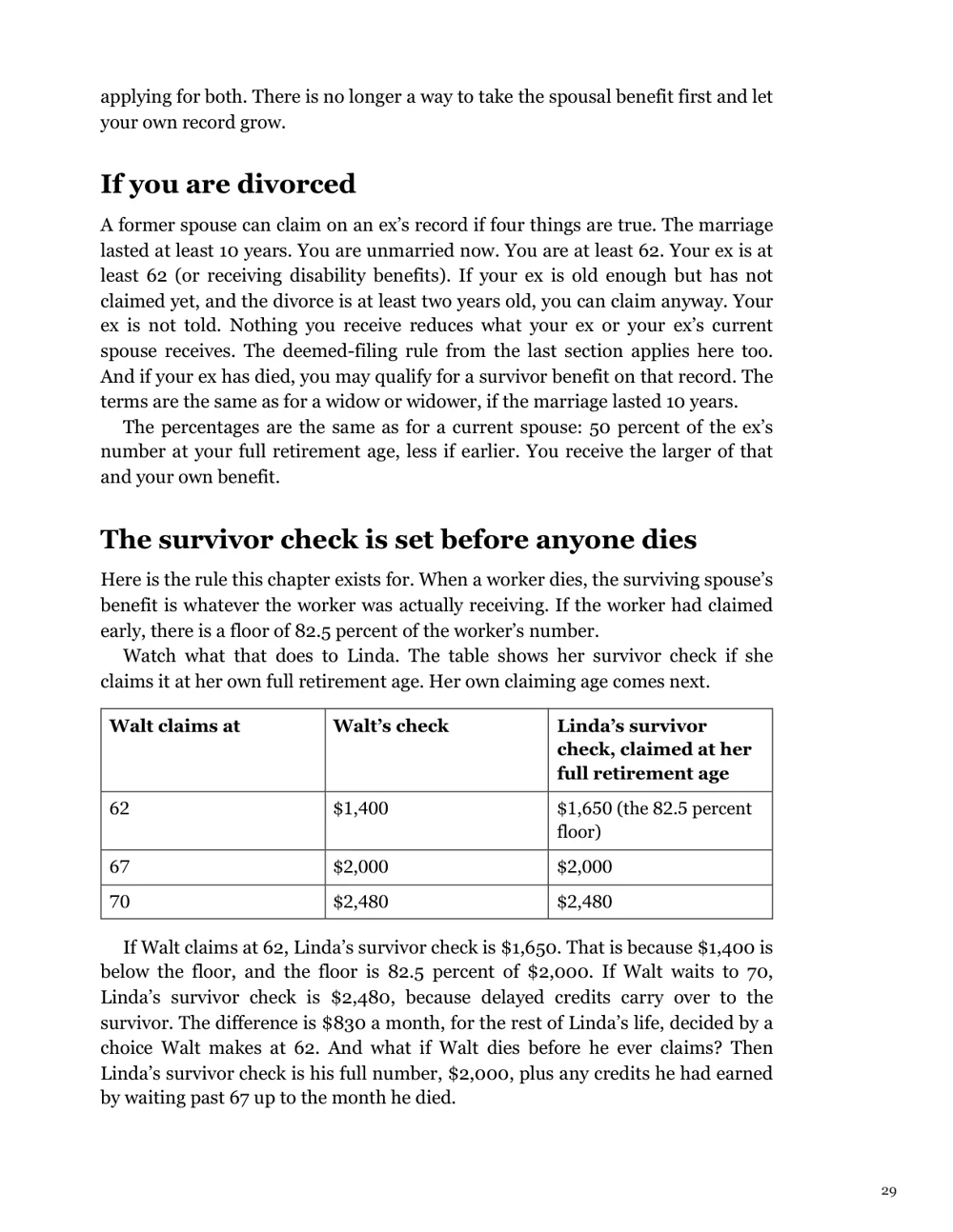 Interior page 29 of The Social Security & Medicare Workbook